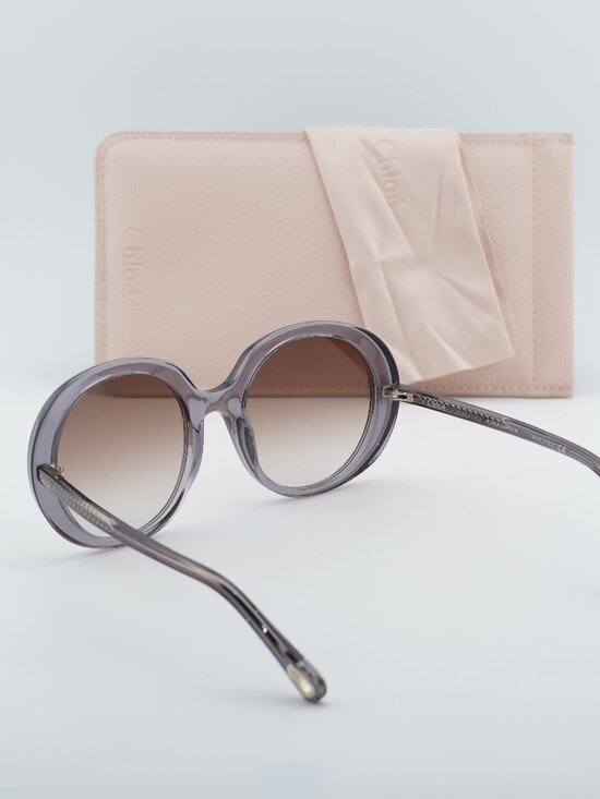 Chloe CH0007S 003 Women Round Sunglasses - Grey / Brown main image 9